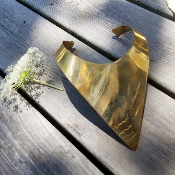 Stunning runway Brass choker bold necklace - Picture 4 of 5